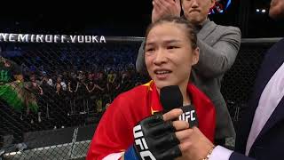 UFC Shenzhen Zhang Weili and Jessica Andrade Octagon Interviews [upl. by Eliga]