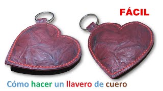 PDF Cómo hacer un Llavero de cuero en forma de corazón [upl. by Ullman]