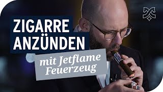 Zigarre anzünden mit Jetflame Feuerzeug [upl. by Addy]