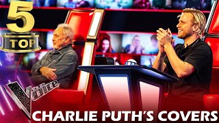 TOP 5 CHARLIE PUTHS COVERS ON THE VOICE  BEST AUDITIONS [upl. by Olifoet]