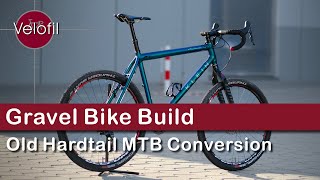 Top notch Gravel  Cyclocross Bike Build from an old MTB [upl. by Normak]