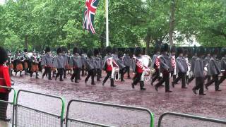 Irish Guards march along The Mall [upl. by Asyla]