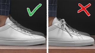 HOW TO HIDE YOUR LACES Easy  Fast Shoelace Hack [upl. by Haseena440]