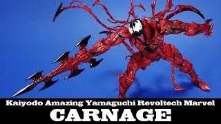 Amazing Yamaguchi Carnage Revoltech Kaiyodo Marvel Action Figure [upl. by Auka365]