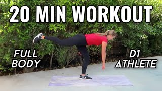 20 MIN AT HOME FULL BODY WORKOUT  VOLLEYBALL No Equipment [upl. by Aicirtap616]