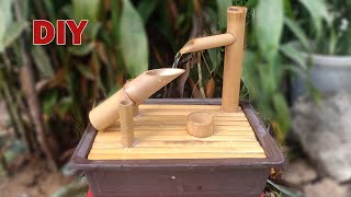 DIYBAMBOO WATER FOUNTAINH How to Make Fountain at Home [upl. by Nileuqcaj]