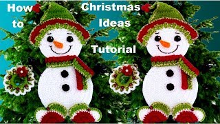 Como hacer fácil muñeco de navidad a crochet Christmas decor [upl. by Stoat]