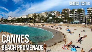 Cannes Beach Promenade La Croisette  🇫🇷 France 4K HDR Walking Tour [upl. by Circosta662]