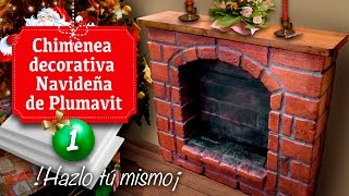 Chimenea decorativa Navideña de Plumavit [upl. by Yniatirb]