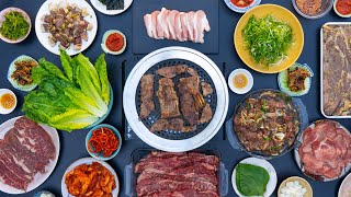 The Complete Guide to KOREAN BBQ at Home Kalbi Bulgogi Jumulleok Samgyeopsal [upl. by Luar244]