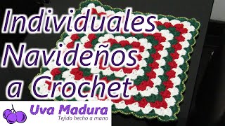 🧑‍🎄INDIVIDUALES NAVIDEÑOS a CROCHET ¡Decora tu mesa en esta NAVIDAD con este tutorial paso a paso🎅 [upl. by Rolfston906]