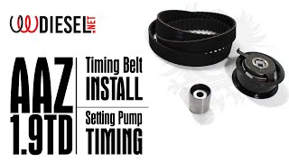 AAZ Timing Belt Install amp Setting Pump Timing [upl. by Avad]