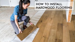 How To Install Hardwood Flooring For Beginners [upl. by Neiluj430]