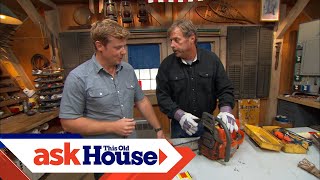 How to Sharpen a Chainsaw  Ask This Old House [upl. by Kachine]