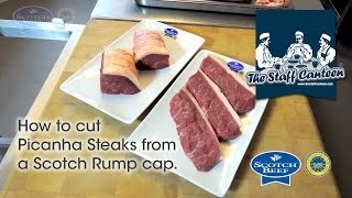 How to cut picanha steaks from a Scotch Beef rump cap [upl. by Llerret]