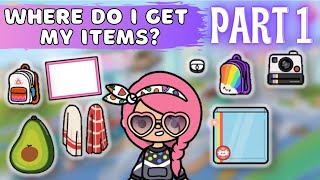 Where do I get my items PART 1 Toca Life World  Toca Boca [upl. by Millard]