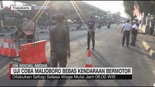 Uji Coba Malioboro Bebas Kendaraan Bermotor [upl. by Htennek849]