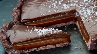 Chocolate Salted Caramel Tart Recipe [upl. by Ordnassela]