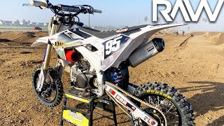 Crazy 190cc Husqvarna Pit Bike RAW  Motocross Action Magazine [upl. by Eerahs]