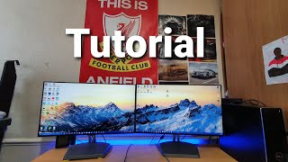 How To Connect Two Monitors To One PC  Tutorial [upl. by Aisirtap]