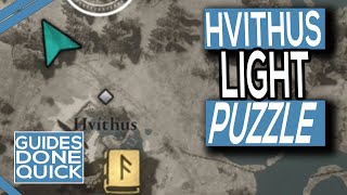 AC Valhalla Dawn Of Ragnarok Hvithus Light Puzzle Guide [upl. by Xaviera]