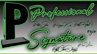 P signature style । How to create my own signature Name quotPquot [upl. by Byran]