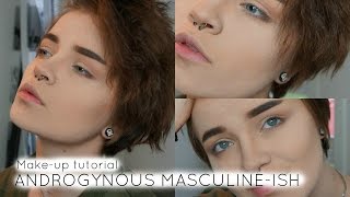 ANDROGYNOUS MASCULINEISH MAKEUP TUTORIAL [upl. by Yhtomot686]