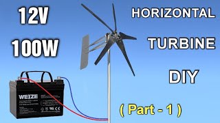 Make 12V  24V 100W DC Motor Powered Wind Turbine Generator  Part  1 [upl. by Samid]