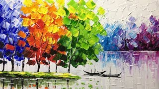 Creating a Landscape With a Palette Knife [upl. by Errecart]