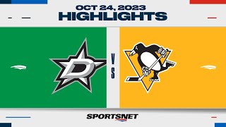 NHL Highlights  Stars vs Penguins  October 24 2023 [upl. by Olinde]