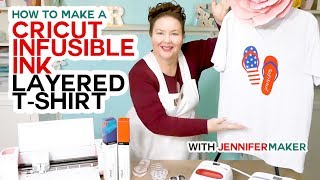 Cricut Infusible Ink Layered TShirt Tutorial  Full Process [upl. by Bay611]