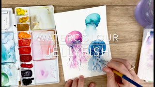 Easy Watercolour Jellyfish [upl. by Barnaby]