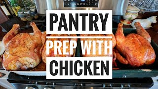 Roasting Whole Chickens for Canning  Canned Soup Chicken amp Stock Prep [upl. by Niwde]