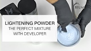 LIGHTENING POWDER  How to achieve the Perfect Mixture with Developer [upl. by Romelle]