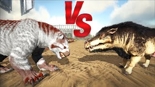 Daeodon vs Thylacoleo  Ark Battle [upl. by Cerys674]