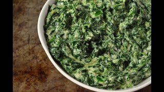 How to Make Creamed Spinach  Steakhouse Style Recipe [upl. by Aikemit773]