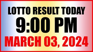 Lotto Result Today 9pm Draw March 3 2024 Swertres Ez2 Pcso [upl. by Lehteb58]