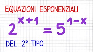 EQUAZIONI ESPONENZIALI 1 del secondo tipo  EE30 [upl. by Eneluqcaj]