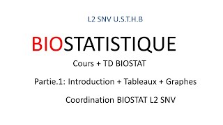 Biostatistique  Stat Descriptive Partie 1  L2 SNV [upl. by Azmuh]