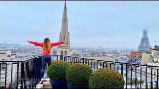 Four Seasons Hotel George V Paris France Best view to Eiffel Tower [upl. by Akeimat319]