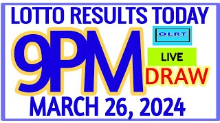 Lotto Results Today 9pm DRAW March 26 2024 swertres results [upl. by Daffy]