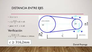 Cálculo de correasTransmisión flexible [upl. by Devora]