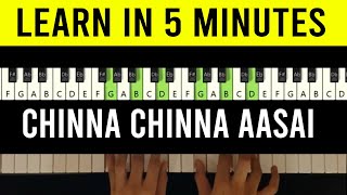 Chinna Chinna Aasai Piano Tutorial with Notes  How To Play  Keyboard  Dil Hai Chota Sa  Roja [upl. by Idnar]