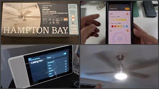 Hampton Bay Google HomeAlexa Smart Ceiling Fan Setup amp Review [upl. by Tnecnev]