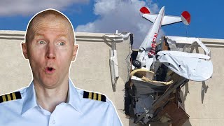 Plane Crashes Into Hangar  Viral Debrief [upl. by Arrakat599]