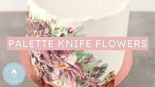 Buttercream Palette Knife Flower Technique for Cakes  Georgias Cakes [upl. by Omsoc]