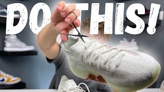 How To Remove New Yeezy Laces Without RUINING THEM [upl. by Idnahc]