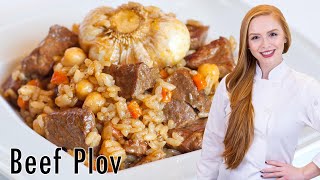 How to Make Plov  Russian Rice Pilaf with Braised Beef [upl. by Harpp]