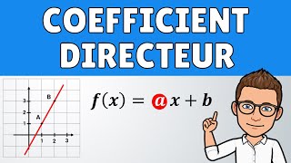 Comment calculer le COEFFICIENT DIRECTEUR dune droite   Outils mathématiques [upl. by Travers177]