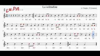 La solitudine Pausini  Flauto dolce  Spartito  Note  Instrumental  Karaoke  Canto  Musica [upl. by Buell]